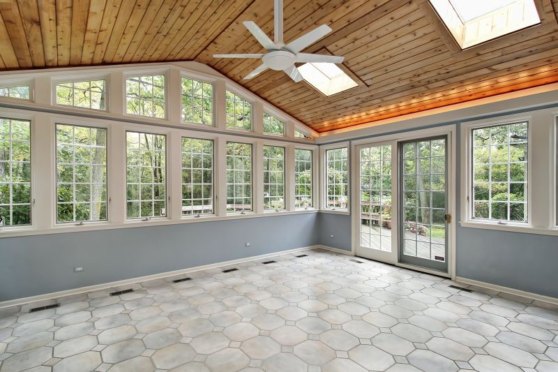 Elegant Sunroom with Vaulted Ceiling